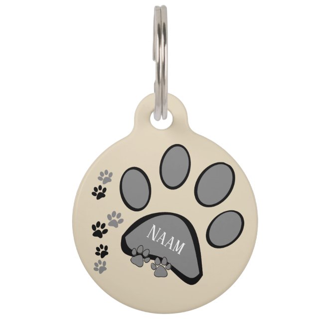 Médaillon Pour Animaux Jaune (Devant)