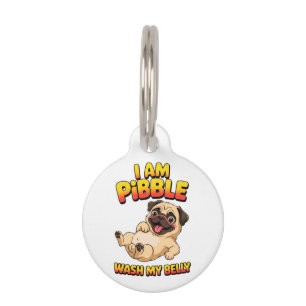 Médaillon Pour Animaux Je Suis Pibble Lave Mon Ventre