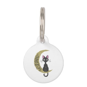 Médaillon Pour Animaux Je t'aime sur la lune et sur le dos - Choisir la c