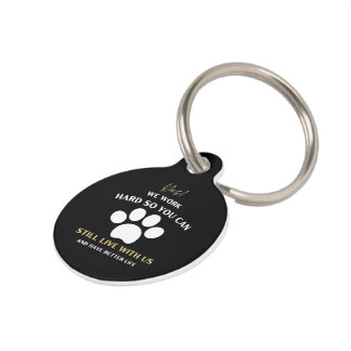 Médaillon Pour Animaux je vis toujours avec mes parents chien propriétair