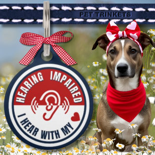 Médaillon Pour Animaux J'Entends Avec Mon Coeur Un Malheureux