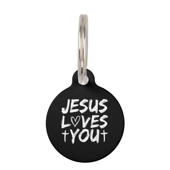 Médaillon Pour Animaux Jésus t'aime, Jésus (Devant)