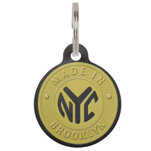 Médaillon Pour Animaux Jeton du métro Brooklyn