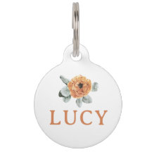 Joli Boho Terracotta Floral Végétal Nom Personnali