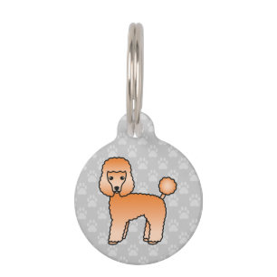 Médaillon Pour Animaux Joli Caniche Jouet Abricot Chien et Infos sur l'an