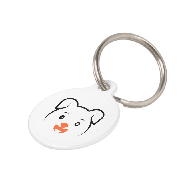 Médaillon Pour Animaux Joli Clin d'œil de Chiot (Côté )