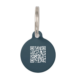 Médaillon Pour Animaux Joli code Qr vert élégant moderne