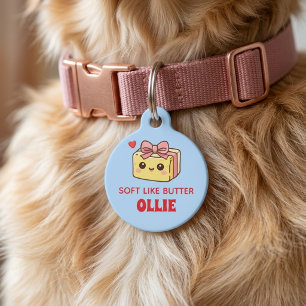 Médaillon Pour Animaux Joli Collier d'Identification pour Chien Papillon 