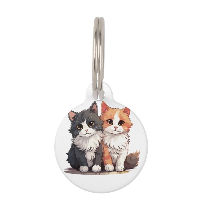 Médaillon Pour Animaux Joli Nom de Chat Tag d'Identification pour Animal  (Devant)