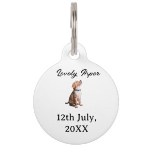 Médaillon Pour Animaux joli nom de compagnie date photo bar boissons offe