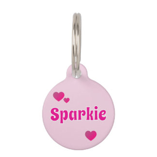 Médaillon Pour Animaux Joli Personnalisable Rose Animaux de compagnie Chi