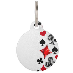 Médaillon Pour Animaux Joueur de poker Joueur de cartes de jouer costumes