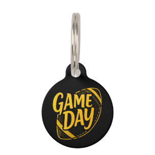 Médaillon Pour Animaux Jour de jeu Thanksgiving Football Saison Design Pe
