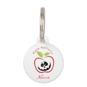 Médaillon Pour Animaux Joyeux Appleween Jack O'lantern Thunder_Cove