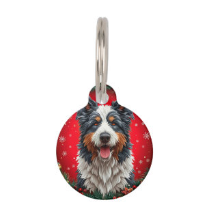 Médaillon Pour Animaux Joyeux chien de Noël