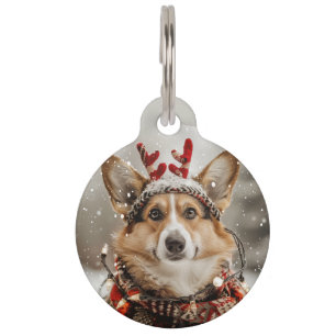 Médaillon Pour Animaux Joyeux Noël Pembroke Welsh Corgi Chien