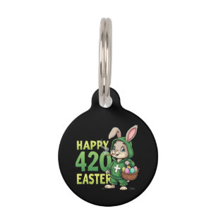 Médaillon Pour Animaux Joyeux Pâques drôle Bunny Design lapin de Pâques A