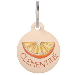 Médaillon Pour Animaux Jus d'agrumes frais pressé JO tranche de fruits d'