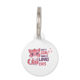 Médaillon Pour Animaux Juste Une Fille Qui Aime Les Chats Cute Chemise Ca