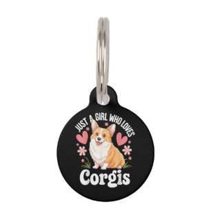 Médaillon Pour Animaux Juste une fille qui aime les Corgis