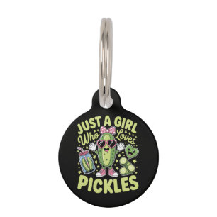 Médaillon Pour Animaux Juste Une Fille Qui Aime Les Cornichons