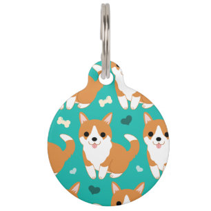 Médaillon Pour Animaux Kawaii Cute Corgi chien simple illustration motif