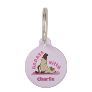 Médaillon Pour Animaux Kitty Badass entraînement Kitty Cat