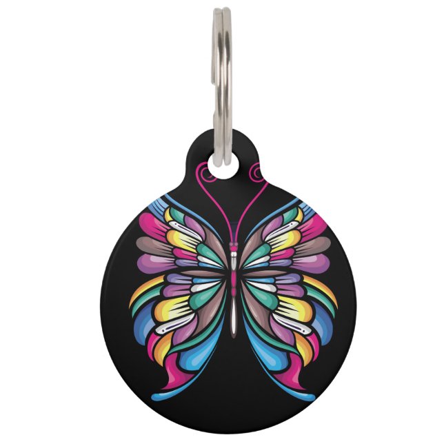 Médaillon Pour Animaux la conception papillon (Devant)