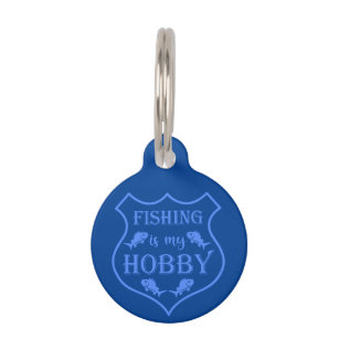 Médaillon Pour Animaux La pêche est ma citation de bouclier de loisir sur