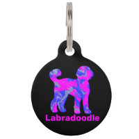 Labradoodé Chien Silhouette Fou Rose Hot