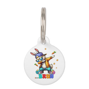 Médaillon Pour Animaux Lapin de Pâques drôle de Bruh Dab