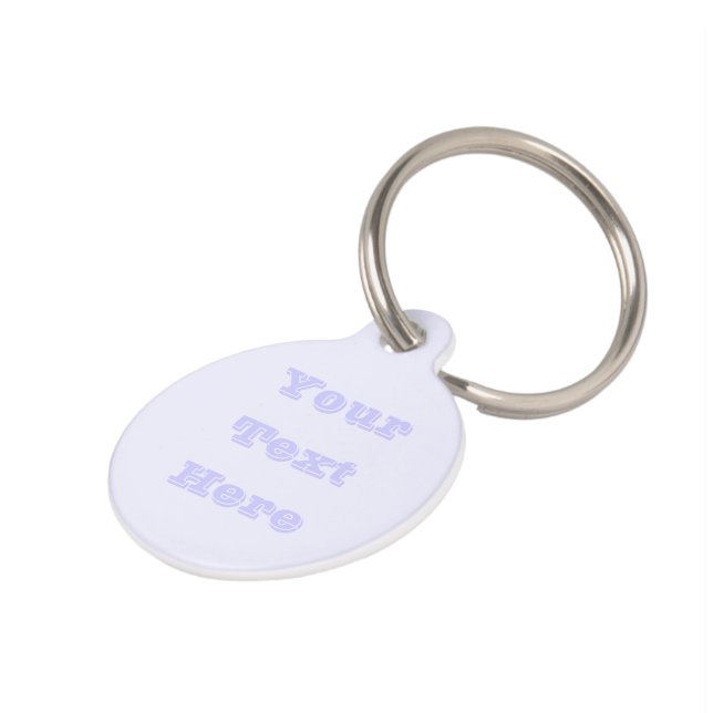 Médaillon Pour Animaux Lavande Rose Doux Pale Blanc Pastel Couleur Solide (Côté )