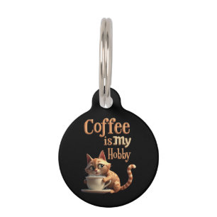 Médaillon Pour Animaux Le café est mon hobby Un mélange de passion et de