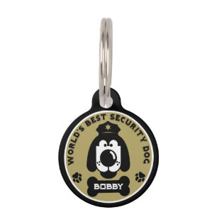 Médaillon Pour Animaux Le chien de la sécurité du monde