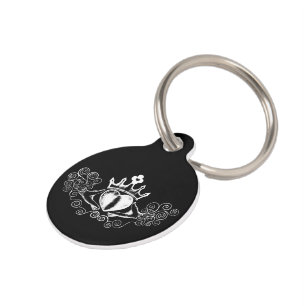 Médaillon Pour Animaux Le Claddagh (blanc)