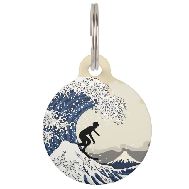 Médaillon Pour Animaux Le grand surfer de Kanagawa (Devant)