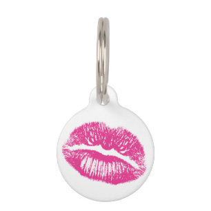 Médaillon Pour Animaux Le Kiss, Les Lèvres Roses