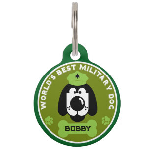 Médaillon Pour Animaux Le meilleur chien militaire du monde