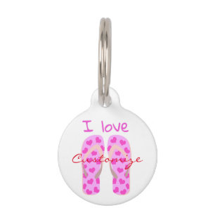 Médaillon Pour Animaux Le rose Flip-Flops Thunder_Cove