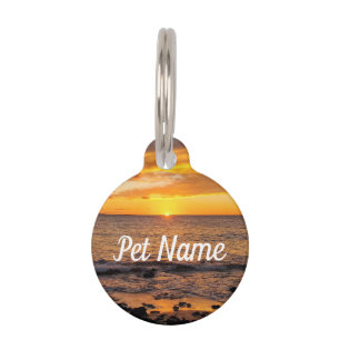 Médaillon Pour Animaux Le Sunset Maui de Keawakapu Beach