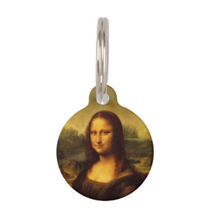 Médaillon Pour Animaux Leonardo Da Vinci Mona Lisa Peinture d'Art