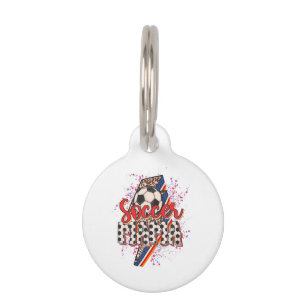 Médaillon Pour Animaux Leopard Soccer Mama Éclair Bolt Sport Maman Mothe
