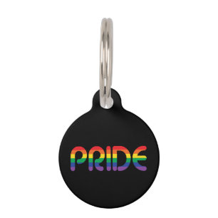 Médaillon Pour Animaux Lettres de ballon Rainbow Pride