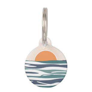 Médaillon Pour Animaux Lever du soleil au bord de la mer