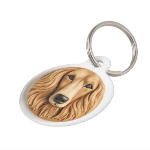 Médaillon Pour Animaux Lévrier Afghan 3D Inspiré