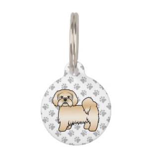 Médaillon Pour Animaux Lhasa Apso doré Chien de dessin animé mignon & Inf
