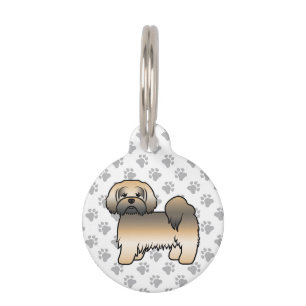 Médaillon Pour Animaux Lhasa Apso Sable Doré Chien Mignon & Infos sur les