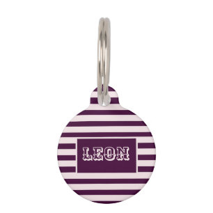 Médaillon Pour Animaux Ligne rouge et rose Crimson Personnalisé
