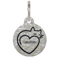 Logo noir personnalisé amour de chats