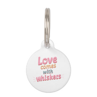 Médaillon Pour Animaux Love Comes with Whiskers